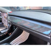 Tesla Model 3 17-23 Real Carbon Fiber Add-on Dashboard Panel Cover Trim