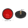 4pcs Motorcycle M6x1.0 Red Universal Screw Mount Round Warning Reflector 44.5mm