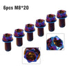 Motorcycle Bike 6 x Titanium Bolts Torx Head Flange Screws M8x20mm