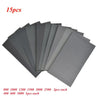 400/600/800/1000/1200/1500/2000/2500/3000 Grit Sandpaper Wet/Dry 15 Pieces