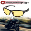 Motorcycle Riding Goggles Yellow Lens Black Frame Tri-acetel Cellulose PC