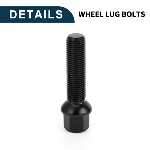 Volkswagen Porsche 10 x M14x1.5mm Ball Seat Wheel Lug Bolt 50mm Shank