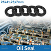 Oil Seal 25x41.25x7mm Rotary Shaft Seal Black Nitrile Rubber 5 Pcs