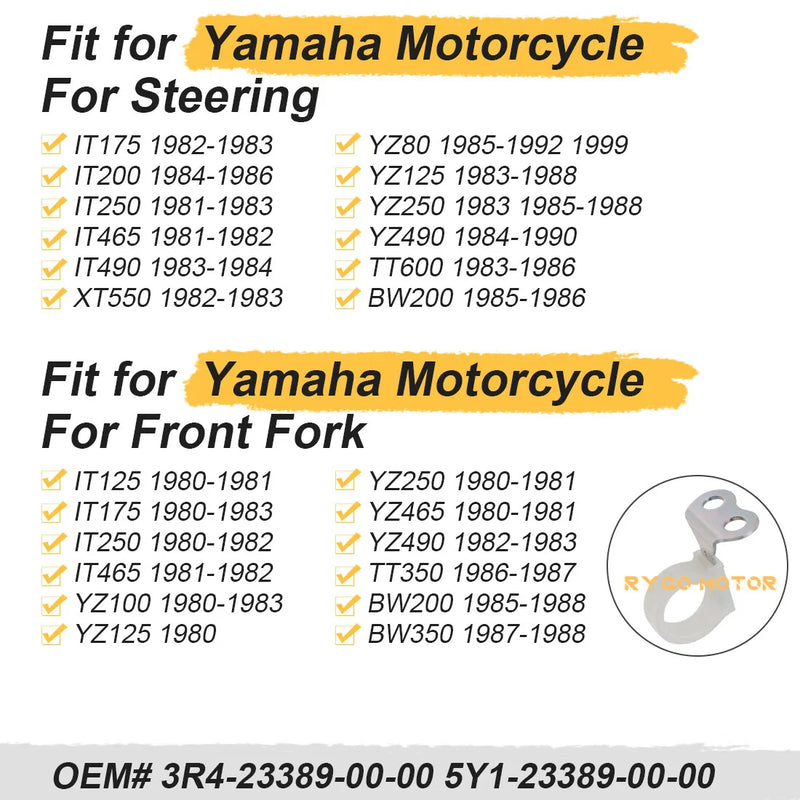 Yamaha YZ80 / YZ100 / YZ125 / YZ250 / YZ465 / IT250 Front Brake Cable Guide