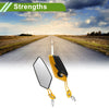 Motorcycle M8/M10 Rear View Mirror Polygonal Shape Black Gold Tone Plastic