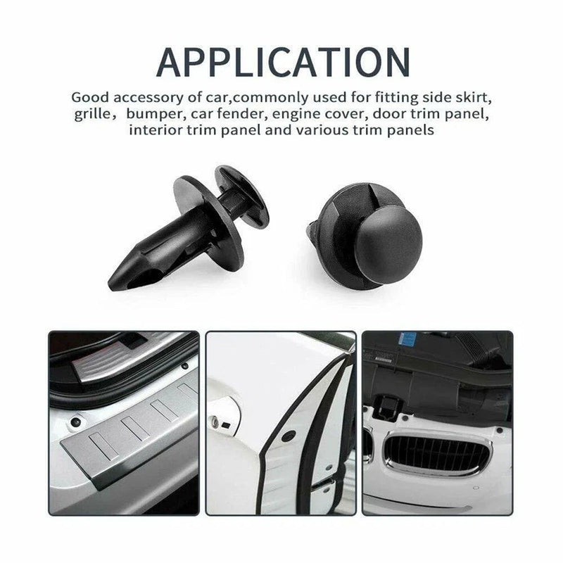 Car ATV UTV Body Trim 100 Pcs Plastic Mixed Size Fastener Clips