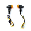 Car Universal Black Metal LED Mini Amber Turn Signal Lights