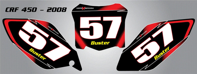 Honda CRF450R Custom Number Plates (2008)