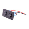 Car RV Truck Mini Rocker Toggle Switch Panel with Blue LED Light
