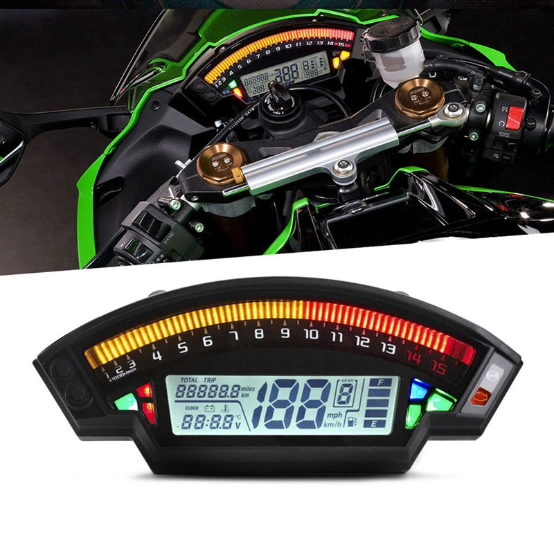 FN Digital Odometer LCD Speedometer Tachometer (1-6 Speed)
