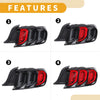 Ford Mustang 2015-2016 - 1 Pair, Black OLED Tail Lights Assembly