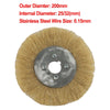 Pure Copper Wire Wheel Brush / Multiple Sizes / Line Pattern