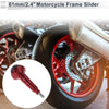 Motorcycle 0.63" Aluminum Alloy Plastic Motorcycle Slider Frame 1 Pcs Red