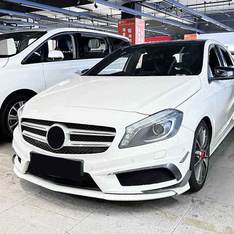 Mercedes-Benz A-Class AMG Carbon Look Side Fin Canards Splitters (2013–2015)