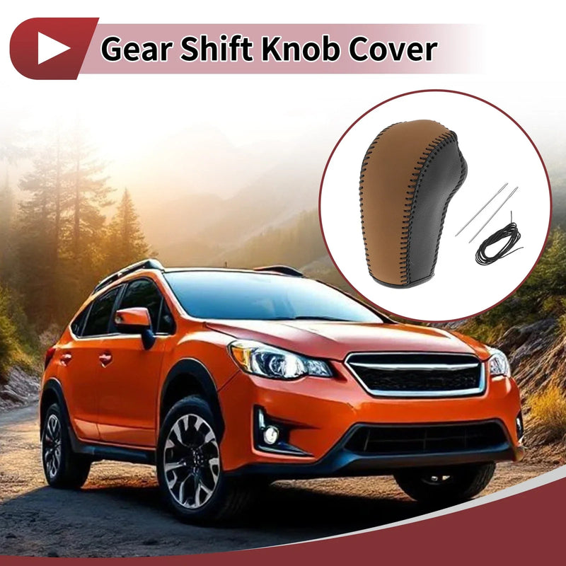 Subaru Forester (2014-2017) Black Brown Gear Shift Knob Cover
