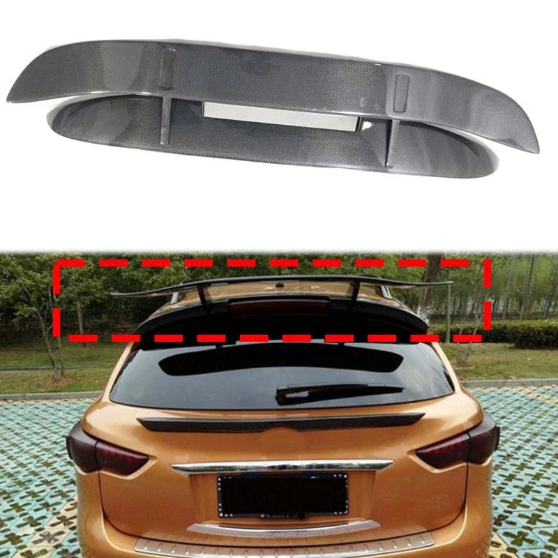 Infiniti FX35 2007-2012 Real Carbon Fiber Rear Roof Spoiler Wings