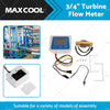 Cars 3/4" Digital LED Turbine Gauge Kerosene Fuel Water Flow Meter