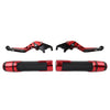 Suzuki GSXR600 / 750 Red Extendable Brake Clutch Levers Grip Set (2006-2019)