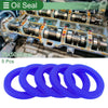 Make Model Oil Seal TPU 35x50x6mm Rotary Shaft Seal Blue 5 Pcs