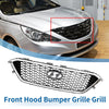 Hyundai Sonata (2011-2014) Silver Tone Front Hood Bumper Grille