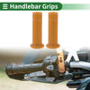 Motorcycle Hand Grips Cover 25mm Handlebar TPU Brown Yellow