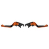 STREET TWIN THRUXTON / StreetCup CNC Orange Extendable Brake Clutch Levers (2016-2023)