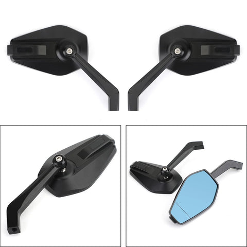 Classic Black CNC Machined Aluminium 2 x Motorcycle Mirror Set (2020-2023)