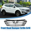 Hyundai Santa FE (2013) - Black Front Hood Bumper Grille