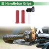 Motorcycle 7/8 22mm Hand Grips Cover Rubber Red