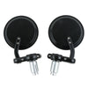 7/8" Motorcycle Rear View Black Handle Bar End Mirrors