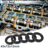 Vehicle Oil Seal 45x72x12mm 5 Pcs NBR Black