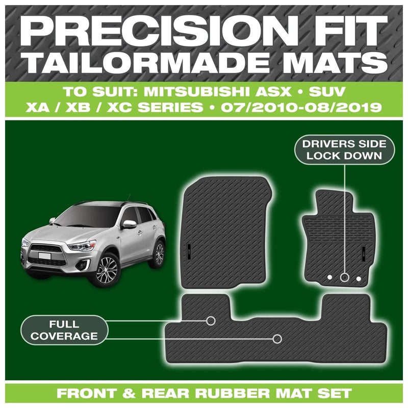 Toyota Hilux GUN136 Full Set / Custom Fit Moulded Rubber Floor Mats (2015–2020)