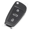 Audi Q7 A8 Quattro Folding Key Shell Remote Case 3 Buttons (2007-2015)