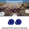 Motorcycle Left Hand M10x1.25 Motorcycle Mirror Hole Plugs Screws Blue