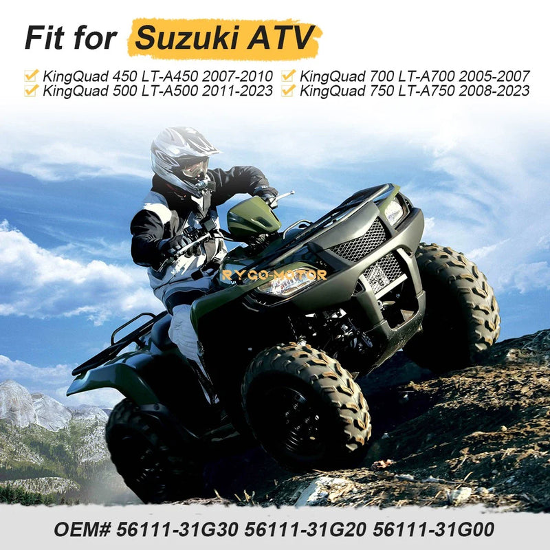 Suzuki King Quad 500 LTA500 4x4 AXi Black Heavy Duty Handlebar (2011–2023)