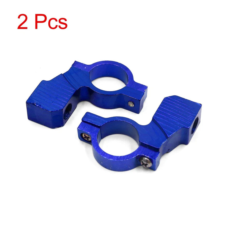 2 x 10mm Thread 7/8" Motorcycle Handlebar Mirror Holder Adaptor Blue