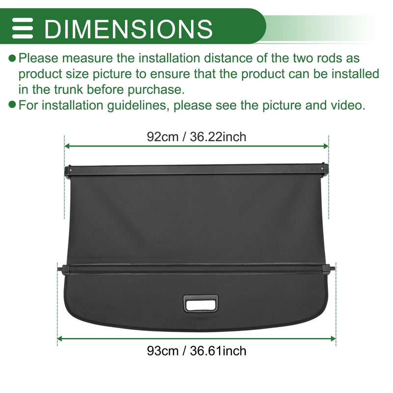 BMW X2 F39 Gloss Black Retractable Cargo Cover (2018 - 2023)