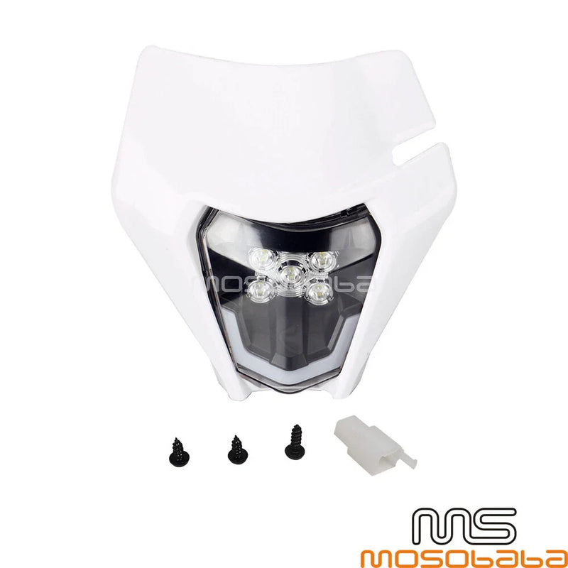 KTM 450 / 500 EXC, FREERIDE 250 F 1X LED Headlight & White Cover (2017-2023)