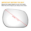 Toyota Verso Right Side White Mirror Glass w/ Back (2009-2012)