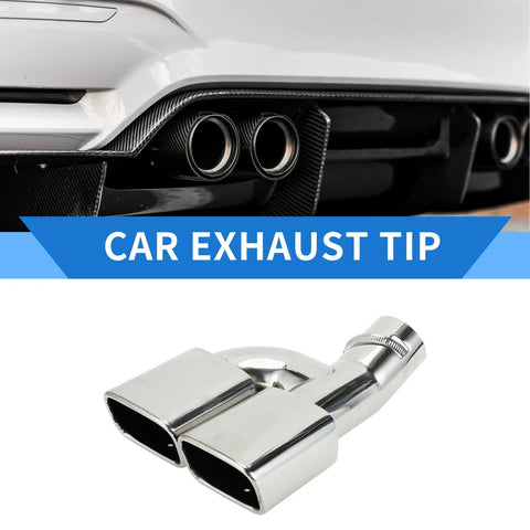 Toyota Noah / Voxy 1 Pc Square Curved Dual Exhaust / 2.4in Inlet / Tip