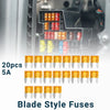 Car - Orange 5A Mini Blade Fuses 20 x Short Circuit Protection
