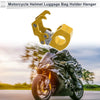 Make Model Square Fingerprint Motorcycle Hanging Hook 1 Pcs Gold Tone 72mm