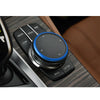 BMW 5 Serie 2011+ Blue Center Multimedia Controller Knob Cover Ring Trim fit