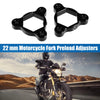 Racing Motorcycle 2 x 22mm Fork Preload Adjusters Aluminum Alloy Black