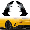 Benz A-Class W177 A200 A220 A35 Black Rear Bumper Splitter Canard Air Vent