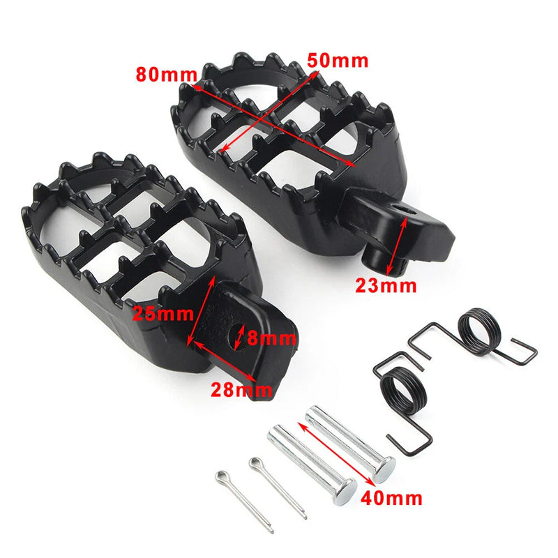 Bike Racing Silver Universal Motorcycle Wide Foot Pegs