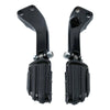 Harley Dyna Fat Bob Low Rider Super Glide Black Rear Footpeg Mounts (2006-2017)