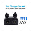 Car Boat Caravan 12V Dual USB Port Charger Socket Mount Panel Adapter