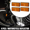 Motorcycle 4pcs 2.20x0.98in Universal Reflector Rectangle Orange