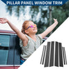 Toyota RAV4 Black Carbon Fiber 8 x Car Pillar Window Trim Cover (2013–2018)
